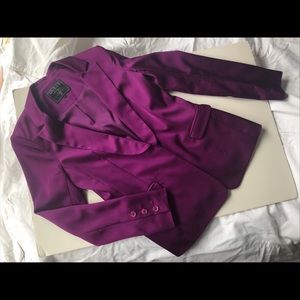 Purple pink fuchsia sateen satin Guess blazer